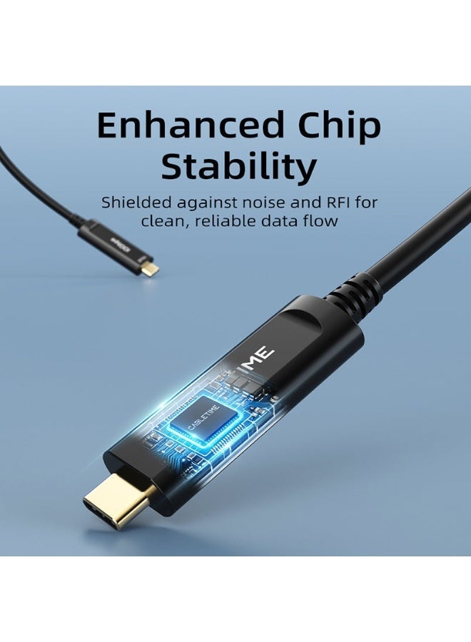 CABLETIME USB-C 3.2 GEN 2 ACTIVE OPTICAL DATA CABLE (AOC) FIBER DATA TRANSFER 10GBPS FOR VR AND CAMERA - Image 5